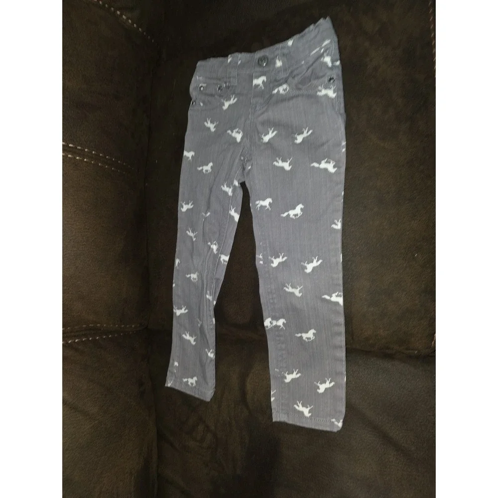 Gymboree wild for horses horse grey jeans size 4
